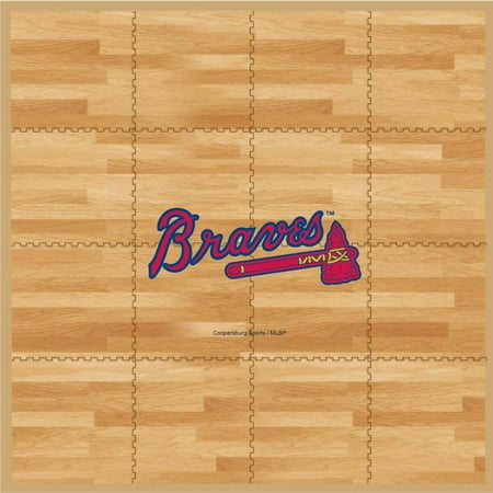 Atlanta Braves Mat - MLB Atlanta Braves Portable Foam Puzzle Tailgate Floor Mat
