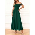 thumbnail image 4 of PRETTYGARDEN Womens Off Shoulder Maxi Summer Dresses Elegant Mesh Aline Swing Ruched Flowy Cocktail Wedding Guest Dress, 4 of 9