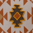 thumbnail image 2 of Ox Bay Sedona Handmade Orange/Off-White Southwestern Cotton 20" x 20" Indoor Throw Pillow, 2 of 8