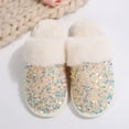 thumbnail image 6 of Wovix Women's Sequin Slippers Fuzzy Sparkly Non- Memory Foam Ladies House Shoes Indoor And Outdoor Comfy Thermal Fluffy Collar House Shoes, 6 of 8