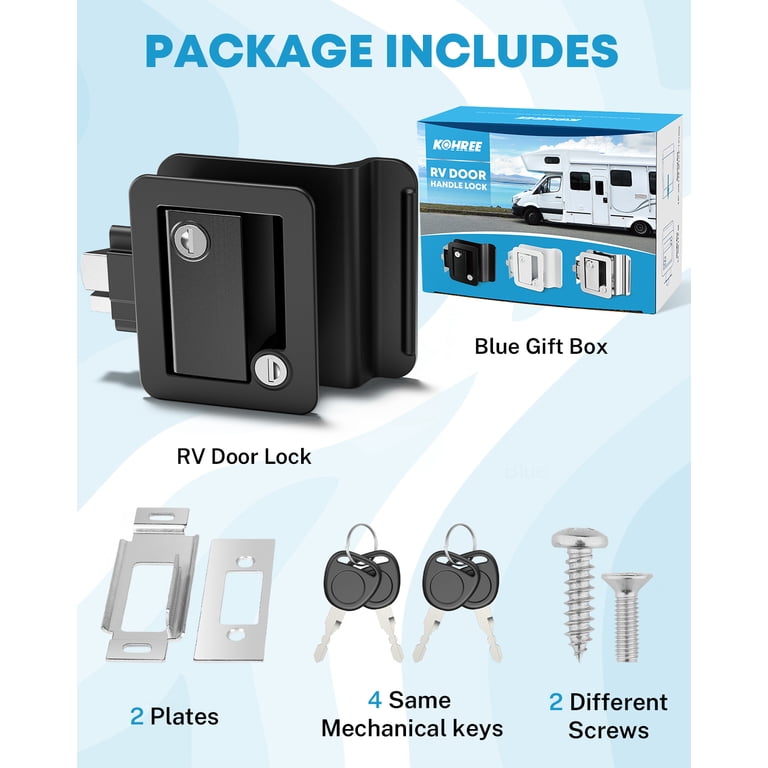 Kohree RV Door Lock with Deadbolt, Zinc Alloy photo 7