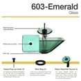 thumbnail image 2 of MR Direct 603-Emerald Glass Single Bowl Square Vessel Sink WF Faucet, and Pop-up Drain in Antique Bronze, 2 of 7