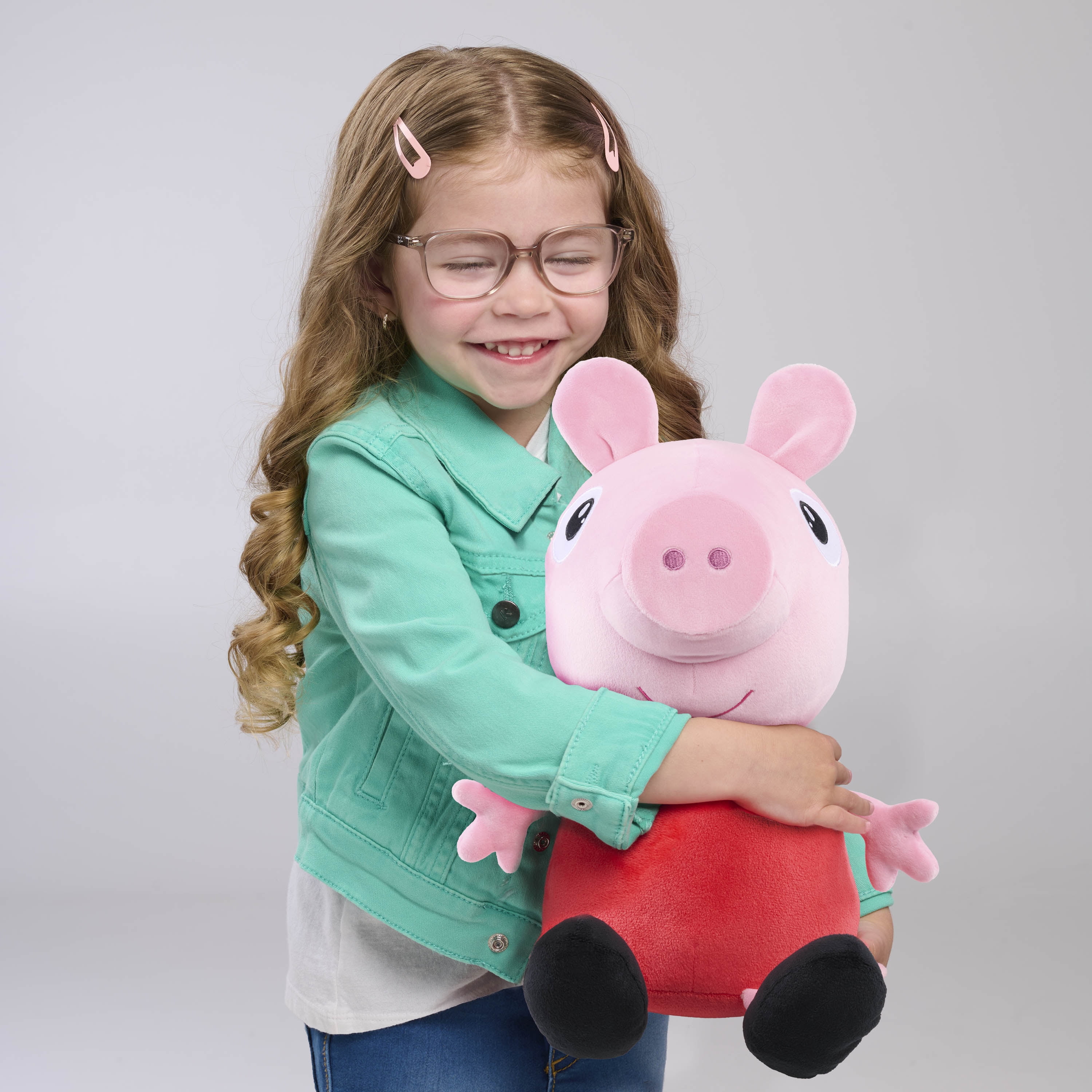 Peppa Pig 2 lb Weighted Large Plush, 12-Inch Stuffed Animal, Kids Ages 3 and Up