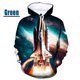thumbnail image 4 of Sudadera con capucha con estampado 3D para hombre y mujer, con estampado de cohetes, estilo espacial, holgada, de talla grande, ropa de calle, 4 of 5