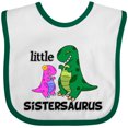 thumbnail image 3 of Inktastic Little Sistersaurus Girls Baby Bib, 3 of 4