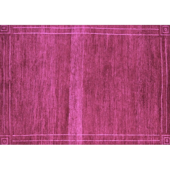 Ahgly Company Indoor Rectangle Abstract Purple Modern Area Rugs, 2' x 5'