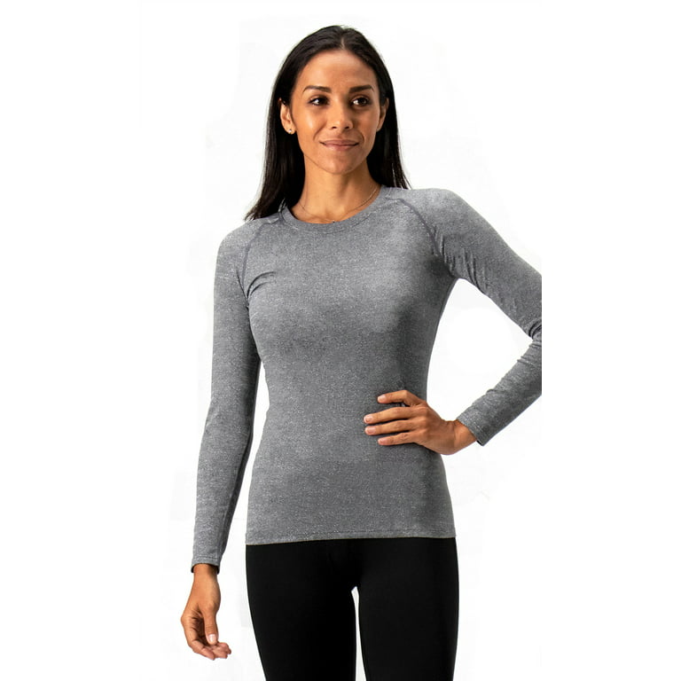 DEVOPS Women's 2 Pack Thermal Long Sleeve Shirts Compression