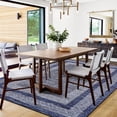 thumbnail image 6 of 9x12 Large Modern Blue Area Rug Distressed Bordered Rug Soft Non Shedding Floor Carpet, Geometric Rug, Washable Non Slip Rug, Low Pile Indoor Area Rug for Living Room, Bedroom, 6 of 20