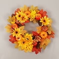 thumbnail image 5 of 17.7 Inch Fall Wreaths for Front Door-Fall Harvest Door Wreath with Pumpkins Berries Maple Leaves Wreaths,Autumn Wreath for Farmhouse Thanksgiving Halloween Indoor Outdoor Home Decor, 5 of 7
