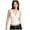 White, variant on Women's Leopard Print Ruched Halter Crop Tops V Neck Tie Back Sleeveless Slim Fit Cami Tops (Yellow, XXL)