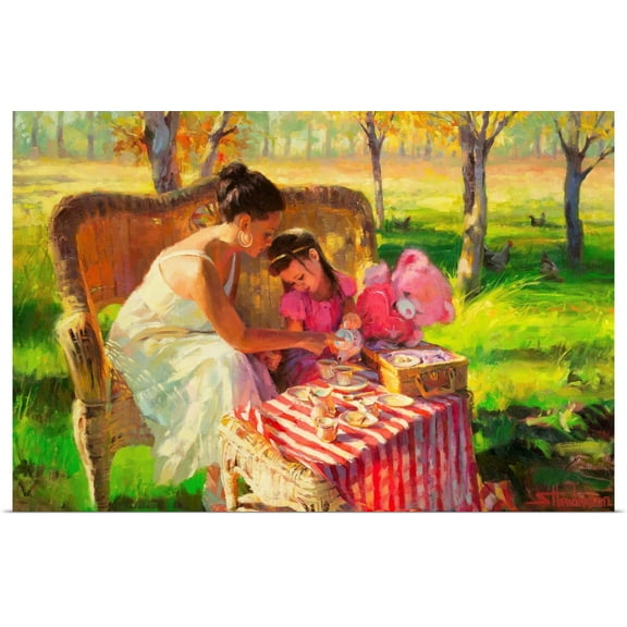 Great BIG Canvas | Rolled Steve Henderson Poster Print entitled Afternoon Tea