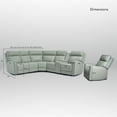 thumbnail image 3 of Genuine Leather Dual-Power Reclining Sectional Sofa Set with Console, 5-Seat L-Shaped Sectional + A Power Recliner with Zero Gravity, USB/Type-C Ports & Modular Design, 3 of 9