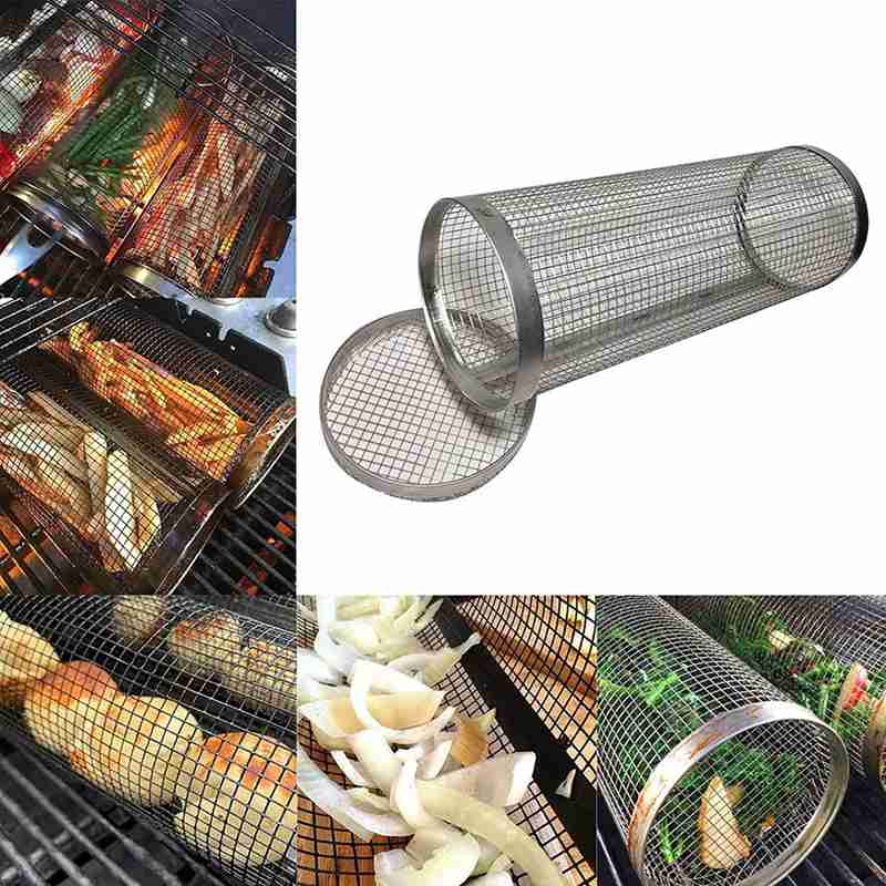 Stainless Steel Barbecue Cooking Grills Grate Outdoor Round BBQ