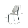 thumbnail image 2 of bokifol Dining Chairs Set of 2 for Kitchen, Modern Leather Upholstered Armless Side Chairs,Gray, 2 of 7