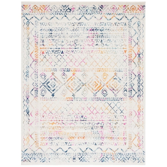 SAFAVIEH Tulum Ronald Oriental Area Rug, Ivory/Fuchsia, 10' x 13'