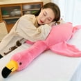 thumbnail image 4 of Stuffed Animal Removable Zipper Full Filling Home Decor Super Soft Large Pink Flamingo Plush Hugging Pillow Kid Toy, 4 of 11