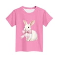 thumbnail image 5 of Piuwrlz 7/8 Girls Short T-Shirts Sleeve Kids Graphic Shirts Tops Crew Neck Pullover Pink Size 7/8, 5 of 6