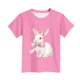 thumbnail image 4 of Blusas y camisas de manga corta con cuello redondo Camiseta estampada de manga corta de Pascua para niños Cuello redondo Manga corta Casual Versátil Para niñas Niños Top de poliéster, 4 of 5