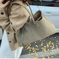 thumbnail image 2 of Trendy Suede Shoulder Bag for Women Casual Purse Large Tote Bag Handbag Top Handle Satchel Commuter Underarm Bags, 2 of 19