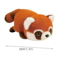 thumbnail image 3 of Red Doll Plush Toy Crouching And Simulating Transformation Into Big Raccoon Doll Sleeping Pillow Doll, 3 of 9