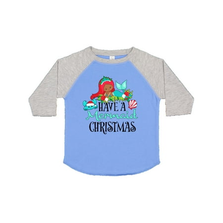 

Inktastic Have a Mermaid Christmas with Crab and Seashell Gift Toddler Boy or Toddler Girl T-Shirt