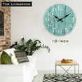 thumbnail image 5 of OTEMRCLOC Wall Clock, 10 Inch Teal Silent Non-Ticking Kitchen Clock Decor, Rustic Vintage Country Retro Decorative Wall Clocks Battery Operated for Bathroom Bedroom Living Room Office, 5 of 8