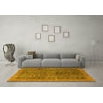 thumbnail image 3 of Ahgly Company Machine Washable Indoor Rectangle Oriental Yellow Modern Area Rugs, 7' x 9', 3 of 4