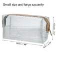 thumbnail image 2 of Unique Bargains Travel Toiletry Bag Makeup Bag Organizer Toiletry Organizer Travel Cosmetic Bag Waterproof Silver Tone, 2 of 7