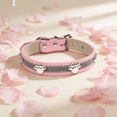 thumbnail image 4 of TELOLY Small Dog Collar,Cute Leather Dog Collar for Girl,Adjustable and Soft Pet Collar, 4 of 7