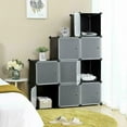thumbnail image 1 of 9-Cube Shelves Cube Storage Organizer with Doors DIY Plastic Modular Bookshelf Storage Shelving for Bedroom  Living Room, 1 of 8