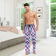 thumbnail image 3 of FREEAMG Men's Pajama Pants with Pockets Sleepwear Lounge Pants Stretch Casual Abstract Zebra Ornamental Pattern 11, 3 of 7