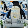 thumbnail image 4 of Orinice Penguin Tapestry Wall Hanging Unique Style Graphic Tapestries for Home Wall Decor Living Room Bedroom 40x30inch, 4 of 6
