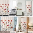 thumbnail image 6 of Wildflower Fabric Shower Curtain Floral Plant Leaves Washable Shower Curtains for Bathroom, Waterproof Bath Curtain with Hooks Home Decor 72x72in, 6 of 8