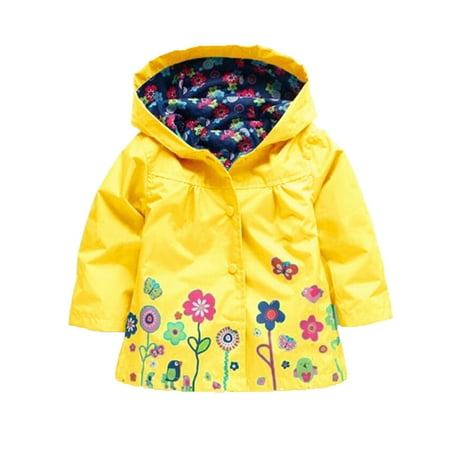 

Kids Coat Winter Jacket Girls Hooded Flower Prints Toddler Outwear Beautiful Windproof Warm Thick Girls Coat Jacket