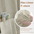thumbnail image 3 of Patin Light Filtering Curtains 2 Panels 42 x 45 Inch, Faux Linen Textured Rod Pocket Bedroom Curtains, Soft Drapes for Living Room Bathroom, Linen Color, 3 of 10