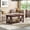 Espresso, variant on GALAXHERO 39.4" Coffee Table with Storage Shelf Farmhouse Coffee Table with V-Frame Support 2-Tier Wood Rustic Center Table for Living Room, Bedroom & Balcony, Greige & White