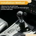 thumbnail image 6 of Unique Bargains 5 Speed Manual Gear Shifter Knob with Cover - Stick Shifter Knob - for Audi A3 2008-2013 Plastic 1 Pc, 6 of 6
