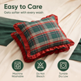 thumbnail image 4 of Christmas Plaid Decorative Throw Pillow Covers Green Red 18x18 | Scottish Tartan Cushion Case, Farmhouse Home Holiday Decor, Buffalo Check, Sofa Couch Bed Decorative Pillow Case, 4 of 5