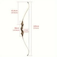 thumbnail image 4 of BLACK HUNTER Wooden Recurve Bow Hunting Takedown Bow 60 lbs, 4 of 7