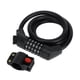 thumbnail image 1 of Candado de bicicleta de Bargains único, candado en espiral con cable, bloqueo de bicicleta de 5 dígitos reiniciable, cable de acero ABS de 120 cm, negro mate, 1 juego, 1 of 6