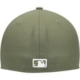 thumbnail image 4 of Men's New Era Olive Boston Red Sox White Logo 59FIFTY Fitted Hat, 4 of 5