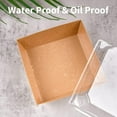 thumbnail image 5 of 200 Pack Brown Small Charcuterie Boxes With Clear Lids, 5 Inches Paper Bakery Boxes Dessert Boxes Disposable To Go Food Containers For Cookie, Cake Slice, Mini Cake, Chocolate Strawberry, 5 of 6
