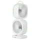 thumbnail image 5 of Ventilador giratorio de doble capa, 5 velocidades, ajustable, práctico y compacto, portátil para escritorio. Blanco, 5 of 9