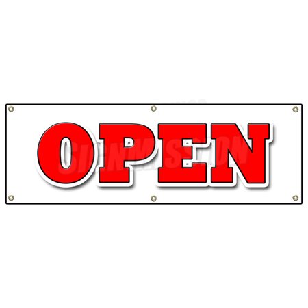 OPEN BANNER SIGN grand opening new store for business shop sale retail