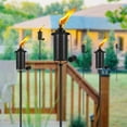 thumbnail image 3 of Home Garden Torch Set of 4, 16oz Outdoor Metal Torch Garden Décor, 59-Inch Upgraded Citronella Torches with 3-Prong Grounded Stake, Metal Light Torches for Party Patio Pathway, 3 of 9