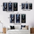 thumbnail image 4 of Designart "Bastet Ancient Egyptian Cat Goddess VII" Fashion Woman Framed Wall Art Set Of 3 - Black Glam Frame Gallery Wall Set For Home Decor, 4 of 6