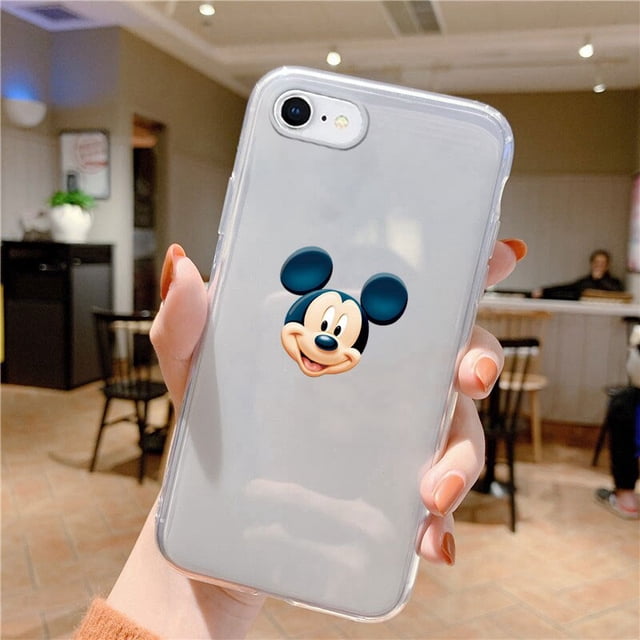 Funda transparente de Mickey, Minnie Mouse, Daisy, Pato Donald, Stitch para iPhone SE 2022 2020, iPhone 7, 6, 6S, 7, 8 Plus