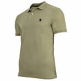 thumbnail image 2 of U.S. POLO ASSN. Polo para hombre - Piqué cardado, logotipo bordado, algodón Verde oscuro L (Large), 2 of 3