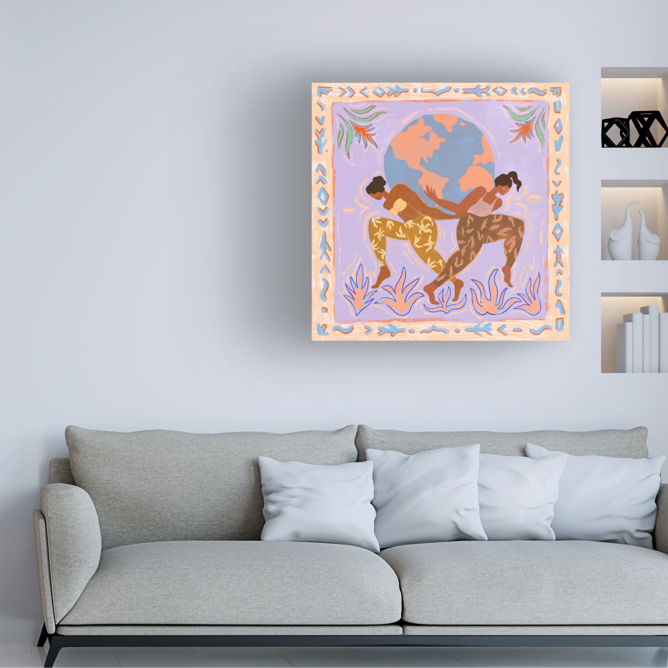 Trademark Fine Art Arty Guava  The World Canvas Wall Art