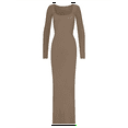 thumbnail image 4 of Women Long Sleeve Maxi Dress Solid Color Elegant Square Neck Bodycon Long Dress Party Clubwear, 4 of 5